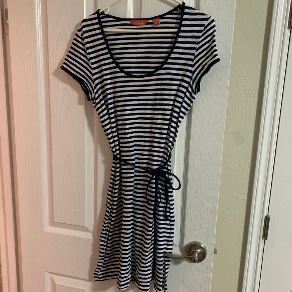 Tommy Bahama Navy & white striped dress